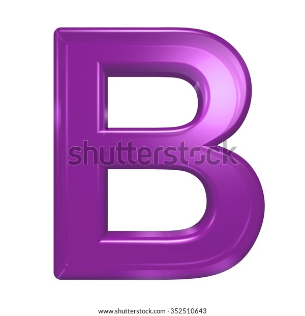 One Letter Purple Glass Alphabet Set Stock Illustration 352510643