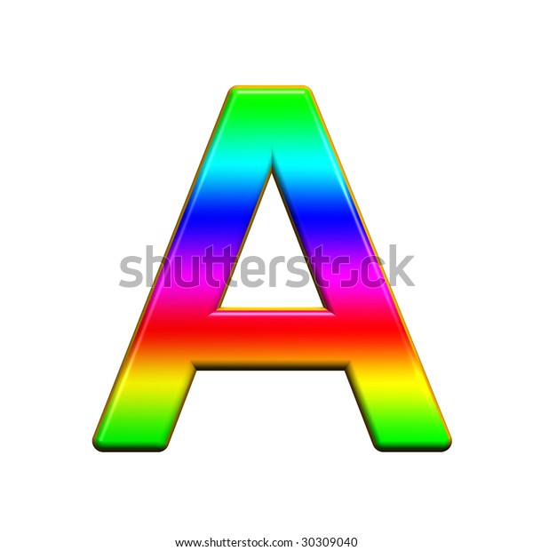 One Letter Rainbow Alphabet Set Isolated Stock Illustration 30309040 ...