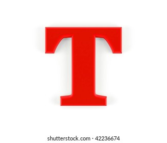 One Letter Red Color Isolated On Stock Illustration 42236674 