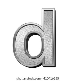 One Lower Case Letter Brushed Stainless Stock Illustration 410416855 ...