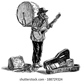 One Man Band Stock Vector (Royalty Free) 188729327