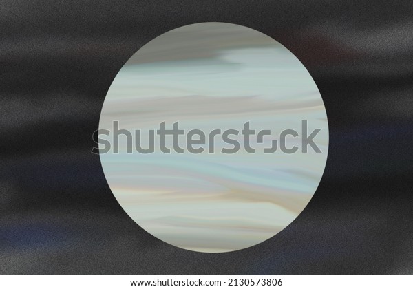 One planet in colourful\
space