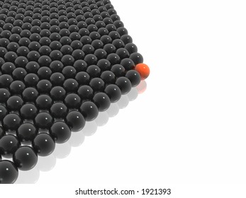 one red leader of group - Powered by Shutterstock