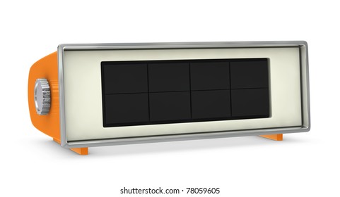 One Retro Digital Clock With Empty Space (3d Render)