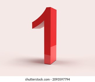 One Text 3d Render Red One Stock Illustration 2093597794 | Shutterstock