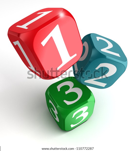 One Two Three Numbers On Red Stock Illustration 110772287 | Shutterstock