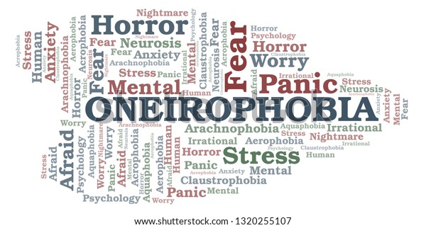 Oneirophobia Word Cloud Stock Illustration 1320255107 | Shutterstock