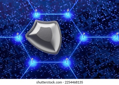 Online anonymity. Data encryption. Data protection in a social network. Protect your data. Internet security. 3D rendering..