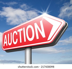 Online Auction Sign Bid And Buy Here And Now