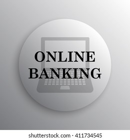 Online banking icon. Internet button on white background.
