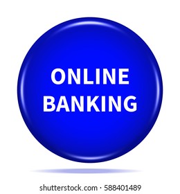Online banking icon. Internet button.3d illustration.