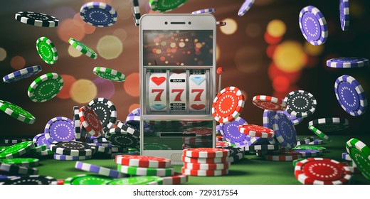 Online Casino Gambling Concept Slot Machine Stock Illustration 729317554