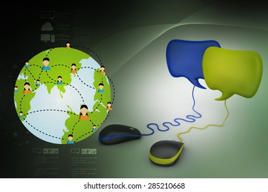 Online communication concept