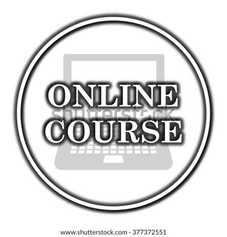 Online course icon. Internet button on white background. 