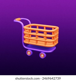 Online Delivery Ecommerce 3d ui icon