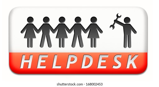 online helpdesk support desk or help desk button technical assitance and customer service
