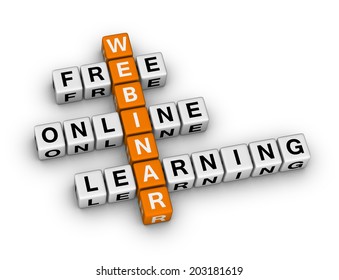 Online Learning Webinar  (orange-white Crossword Series)