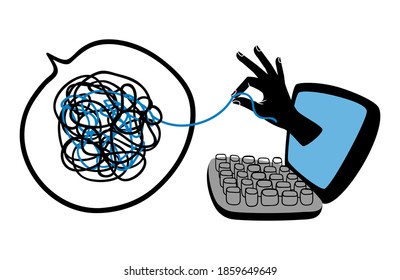 Online psychological help illustration. Psychotherapy concept - Powered by Shutterstock