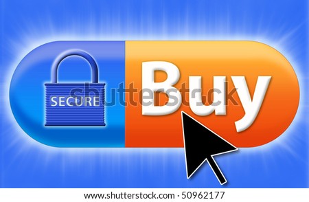Online, secure buy button. The cursor is over the button that has just been clicked.