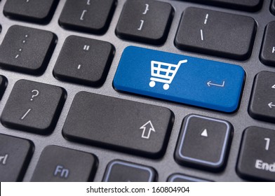 Online Shopping Concepts With Cart Symbol