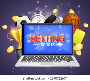 Online Sports Betting Poster Banner Design Stock Illustration ...