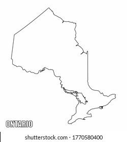 Ontario Province Outline Map Isolated On Stock Illustration 1770580400 ...