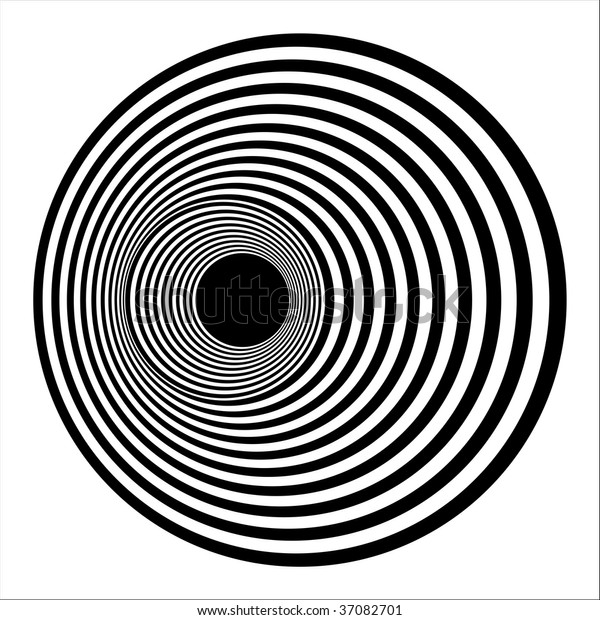 Op Art Horizontal Circles Black White Stock Illustration 37082701 ...