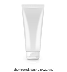 Opaque Face Cleanser White Colour Tube Hair Gel Face Wash Mockup Cream 