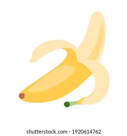 Open Banana Picture On White Background