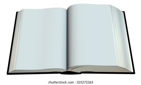 Open Blank Book Isolated On White Stock Illustration 325272263 ...