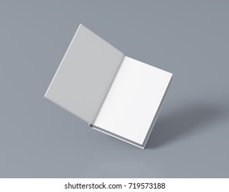 Open Blank Book Mockup 3d Rendering