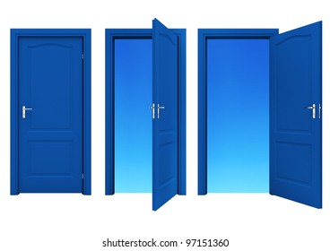 Open Blue Door Stock Illustration 97151360 | Shutterstock