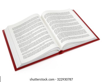 Open Book With Fictitious Lorem Ipsum Text