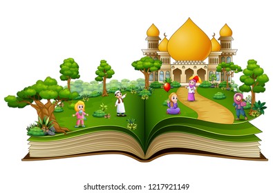 Open Book Islamic Mosque Park 스톡 일러스트 1217226187 | Shutterstock