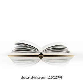 Open Book Isolated On White