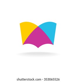 Abstract Colorful Flying Technology Book Logo Stock Vector (Royalty ...