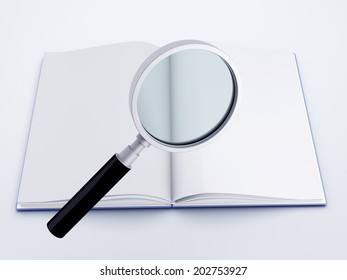 Open Book Magnifying Glass Stock Illustration 202753927 | Shutterstock