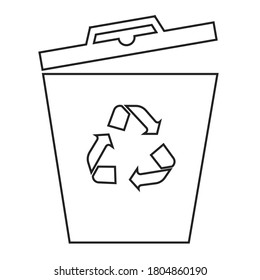 Open Dustbin Icon Garbage Waste Stock Illustration 1804860190 ...