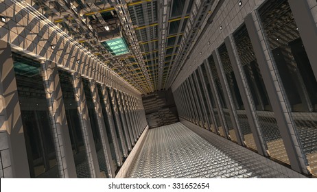 An open Elevator shaft