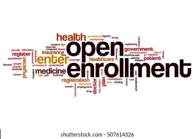 Open Enrollment Word Cloud Concept