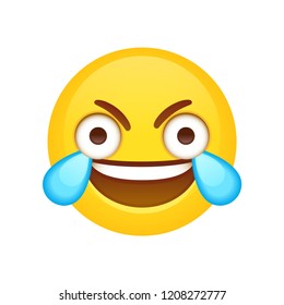 Open Eye Crying Laughing Emoji Funny Stock Illustration 1208272777 ...