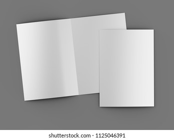 Open Fold Brochure Mock 3d Illustartion Stock Illustration 1125046391 ...