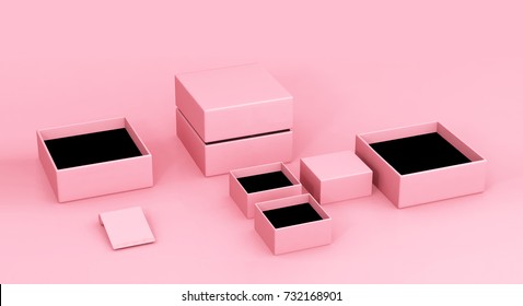 Open gift box's 3d rendering