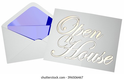 Open House Home For Sale Visit Guest Invitation Party Event