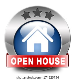 Open house selling or buying real estate property visit model house before you buy or rent