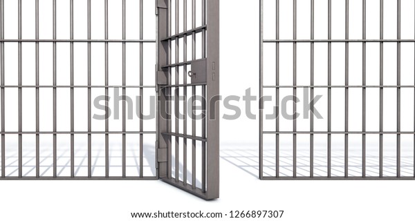 open jail cell\
3D-illustration
