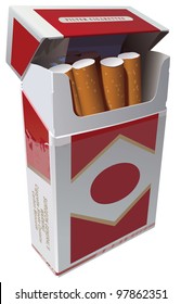 Open Pack Of Cigarettes