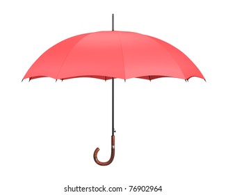 Open Red Umbrella