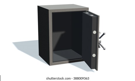 Open Safe Deposit 3d Bankruptcy Concept Stock Illustration 654011461