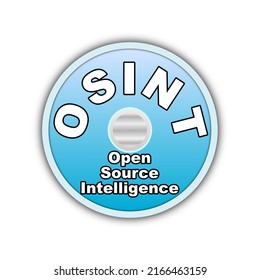 Open Source Intelligence. Round Symbol